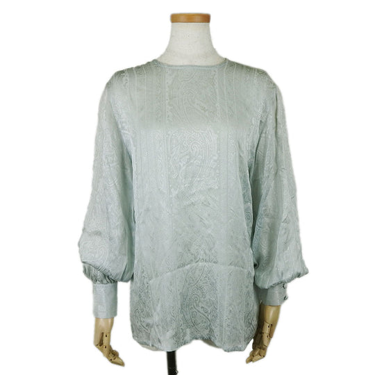Christian Dior blouse silk Mint green Women M Used Authentic
