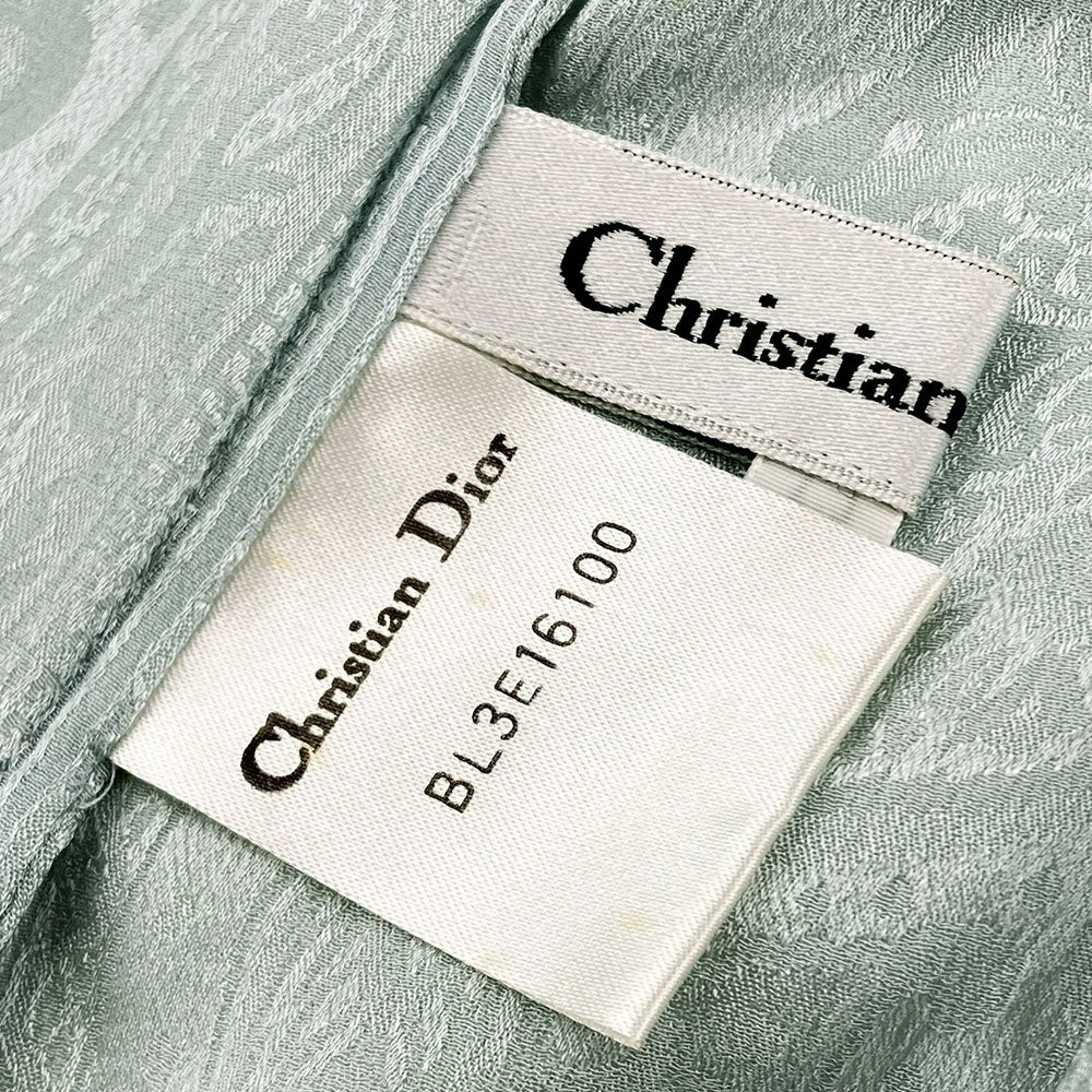 Christian Dior blouse silk Mint green Women M Used Authentic