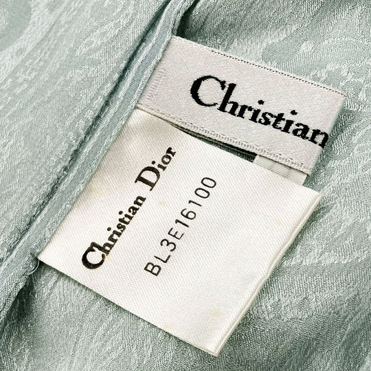 Christian Dior blouse silk Mint green Women M Used Authentic