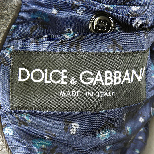 DOLCE&GABBANA tailored jacket Wool , Rayon , Cupra gray mens 46 Used Authentic