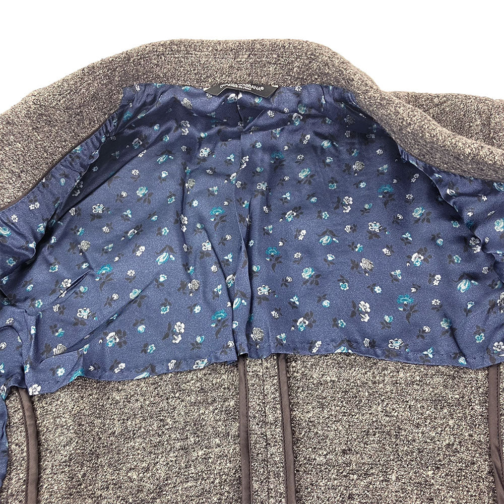 DOLCE&GABBANA tailored jacket Wool , Rayon , Cupra gray mens 46 Used Authentic