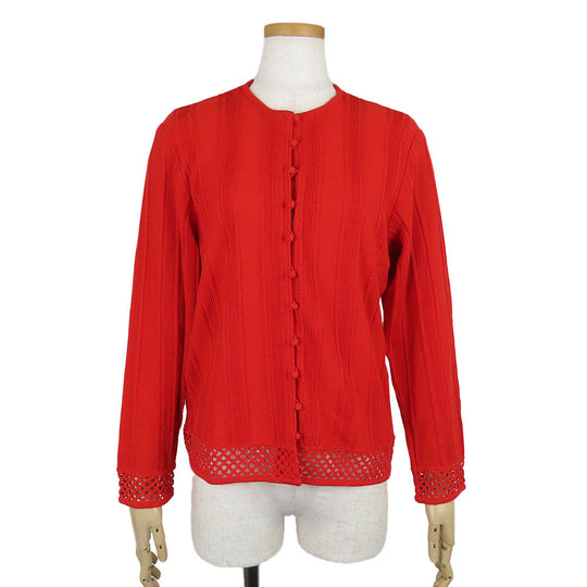 Christian Dior cardigan Cotton, Rayon Red Women M Used Authentic