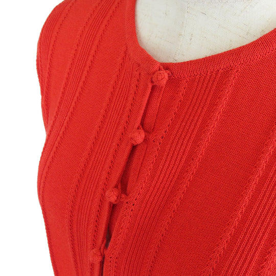 Christian Dior cardigan Cotton, Rayon Red Women M Used Authentic