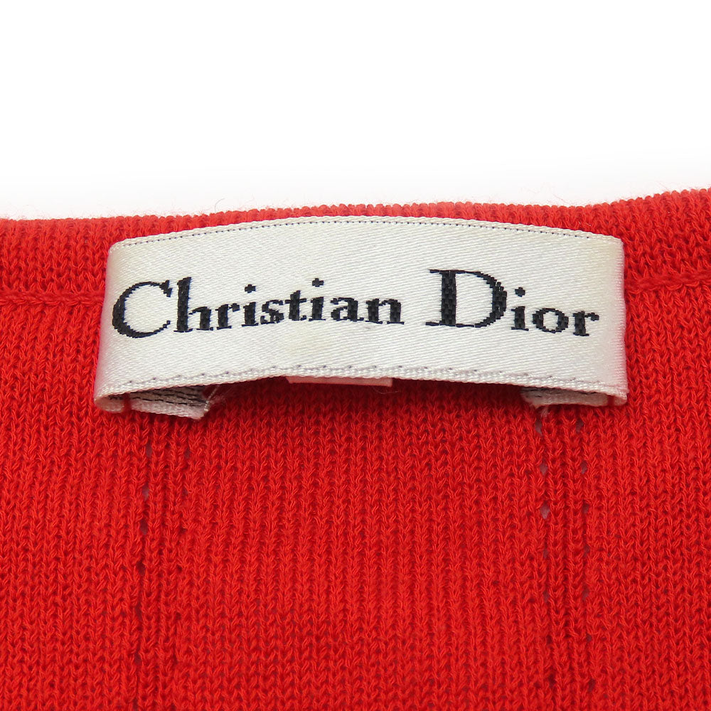 Christian Dior cardigan Cotton, Rayon Red Women M Used Authentic