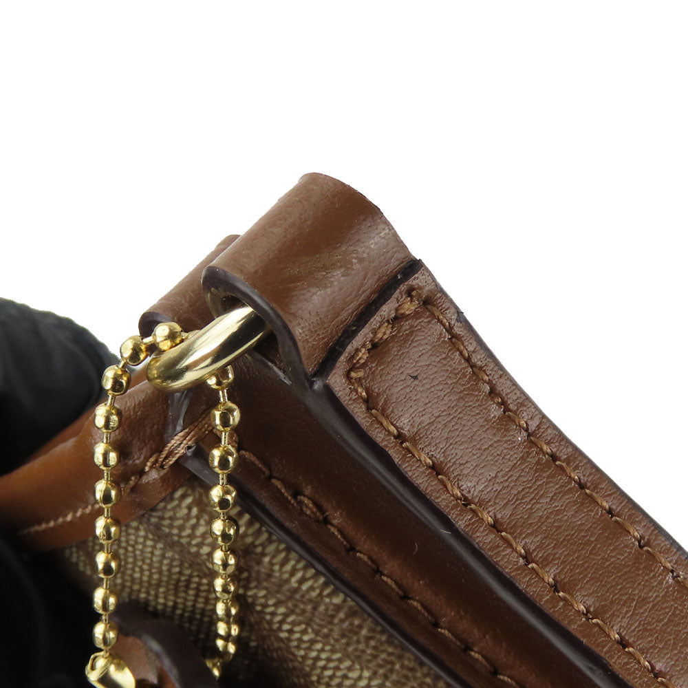 COACH Shoulder Bag F29210 PVC, Leather Brown Signature Women Used Authentic