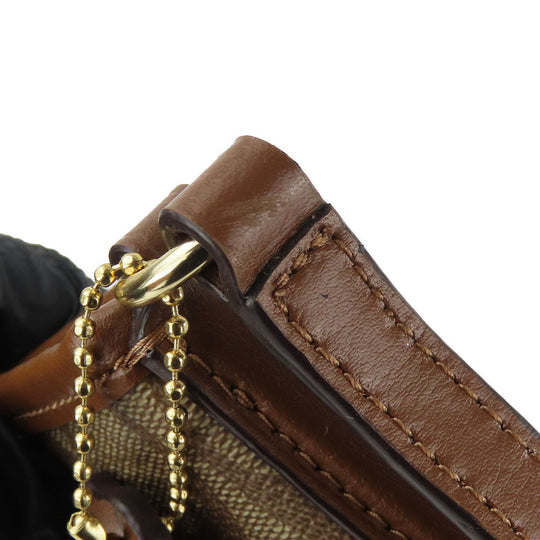 COACH Shoulder Bag F29210 PVC, Leather Brown Signature Women Used Authentic