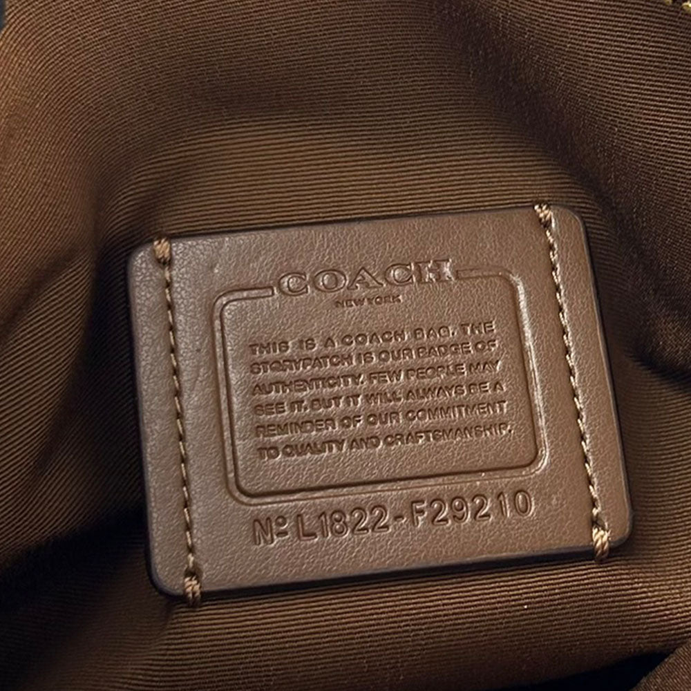 COACH Shoulder Bag F29210 PVC, Leather Brown Signature Women Used Authentic