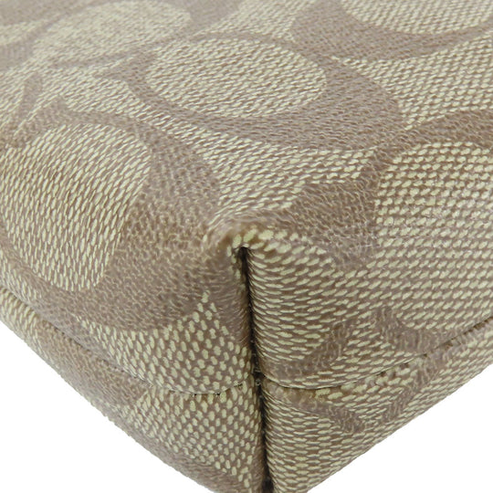 COACH Shoulder Bag F29210 PVC, Leather Brown Signature Women Used Authentic