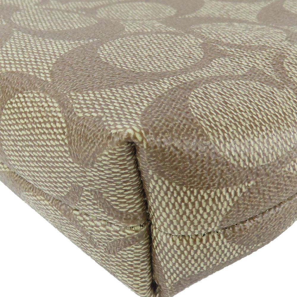 COACH Shoulder Bag F29210 PVC, Leather Brown Signature Women Used Authentic