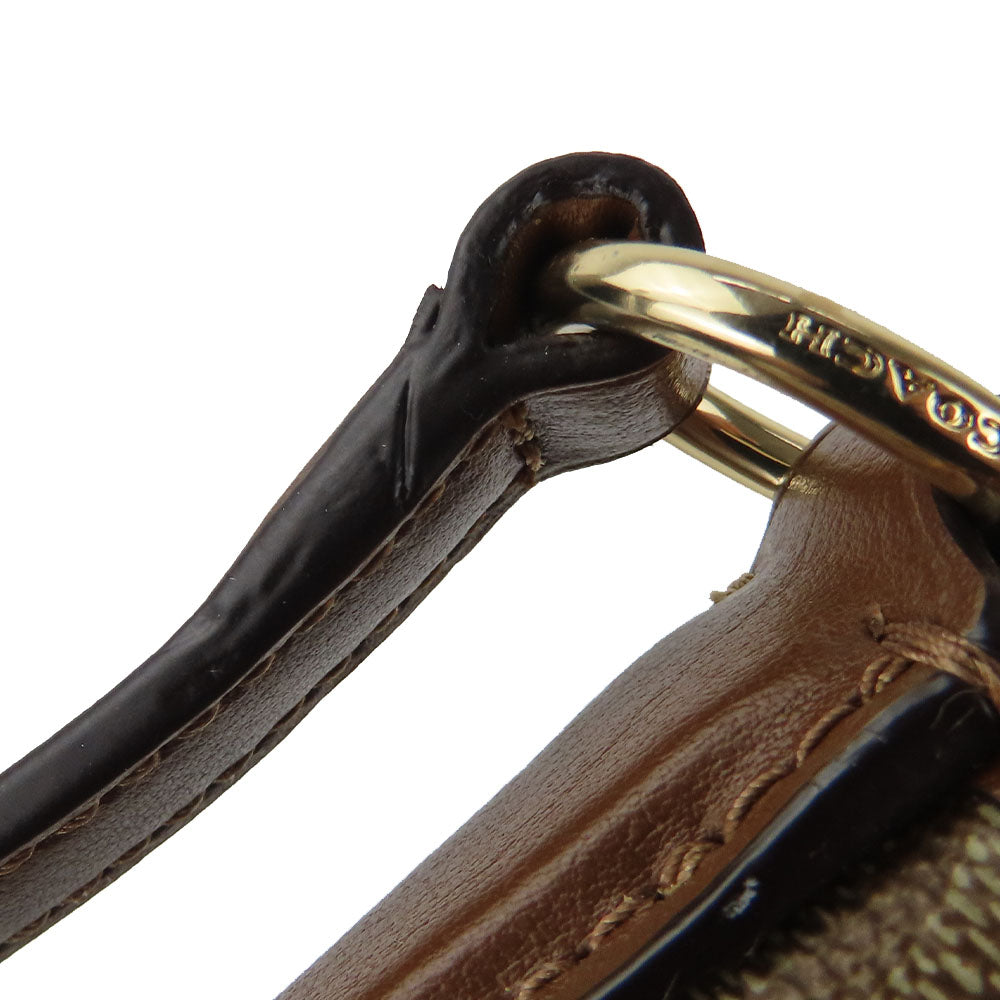 COACH Shoulder Bag F29210 PVC, Leather Brown Signature Women Used Authentic