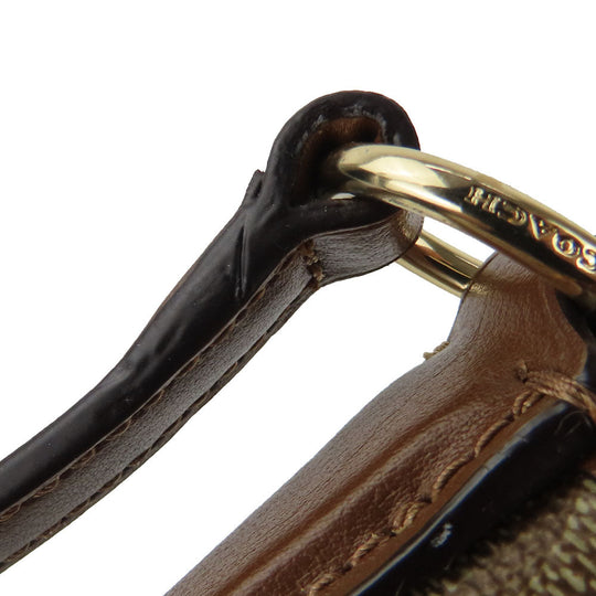 COACH Shoulder Bag F29210 PVC, Leather Brown Signature Women Used Authentic