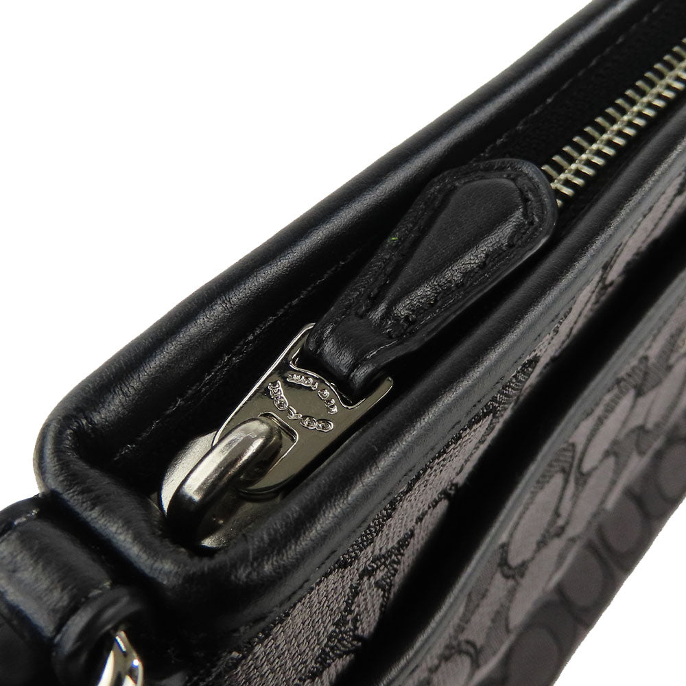 COACH Shoulder Bag F29960 Canvas, Leather black Women Used Authentic