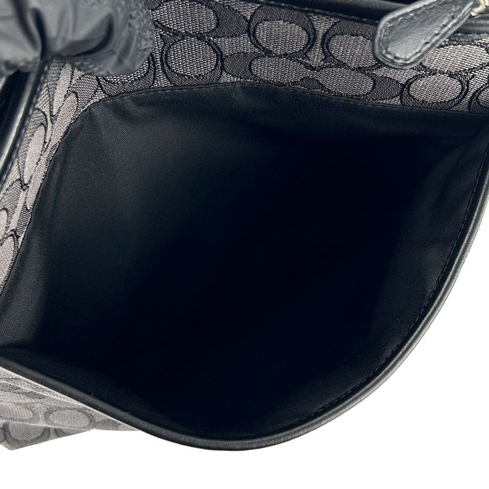 COACH Shoulder Bag F29960 Canvas, Leather black Women Used Authentic