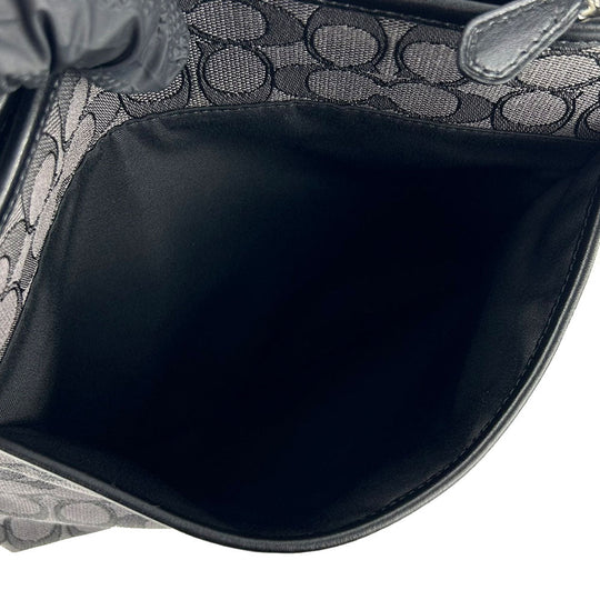 COACH Shoulder Bag F29960 Canvas, Leather black Women Used Authentic