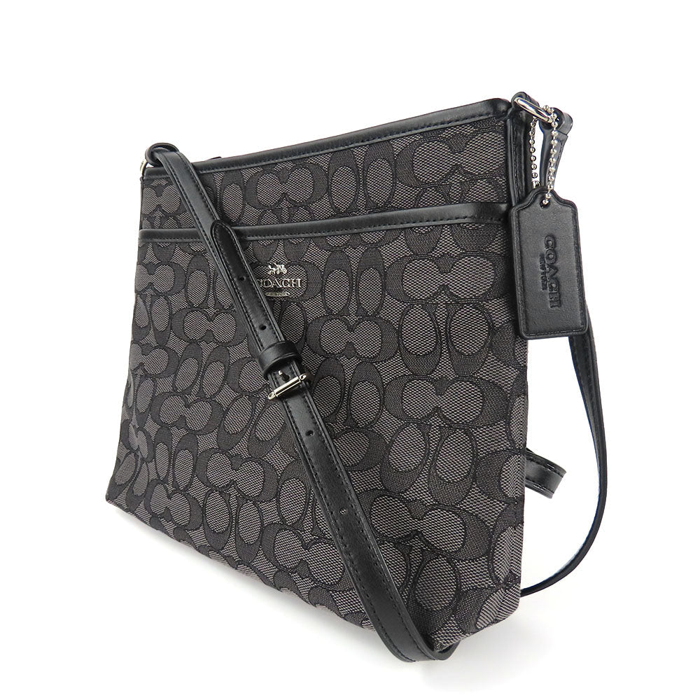 COACH Shoulder Bag F29960 Canvas, Leather black Women Used Authentic