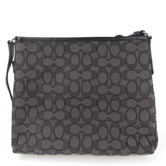 COACH Shoulder Bag F29960 Canvas, Leather black Women Used Authentic