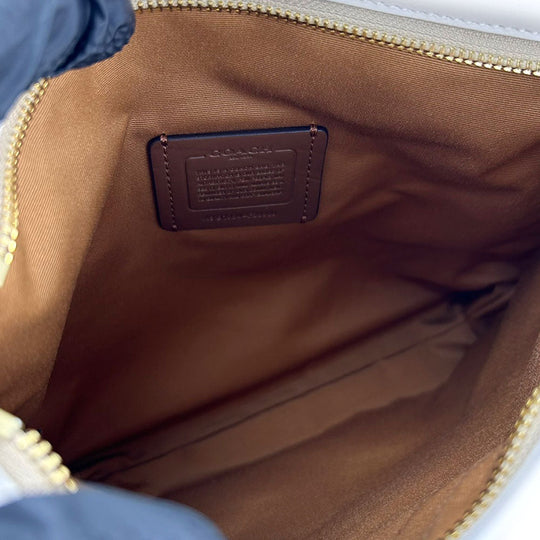 COACH Shoulder Bag F29960 Canvas, Leather Ivory Women Used Authentic