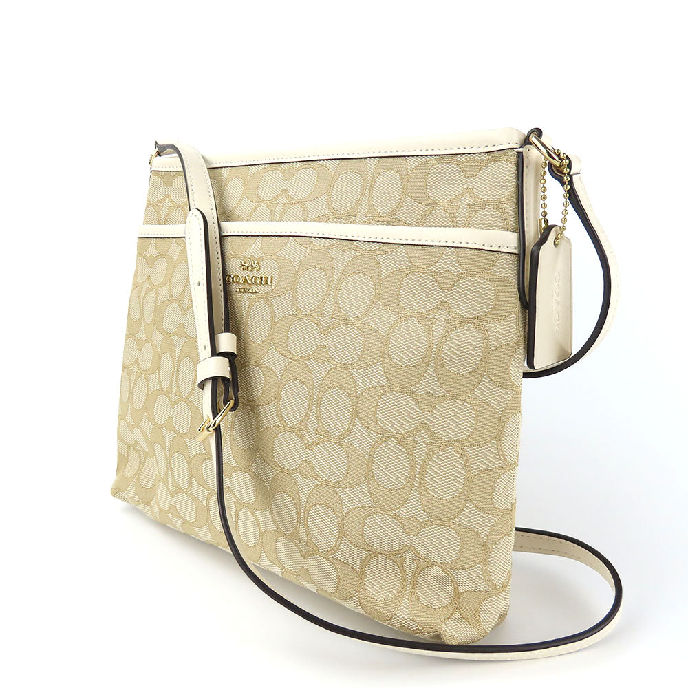 COACH Shoulder Bag F29960 Canvas, Leather Ivory Women Used Authentic