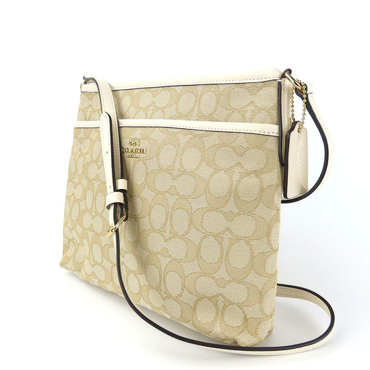 COACH Shoulder Bag F29960 Canvas, Leather Ivory Women Used Authentic