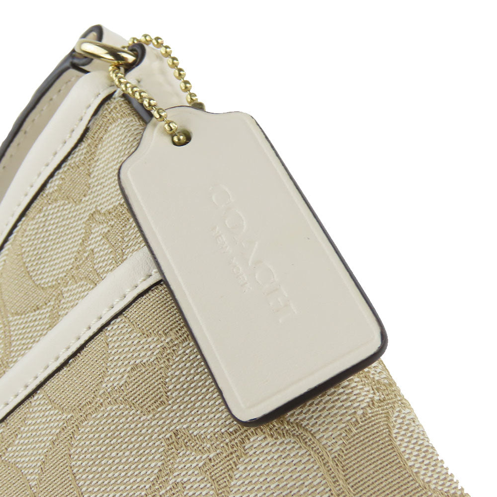 COACH Shoulder Bag F29960 Canvas, Leather Ivory Women Used Authentic