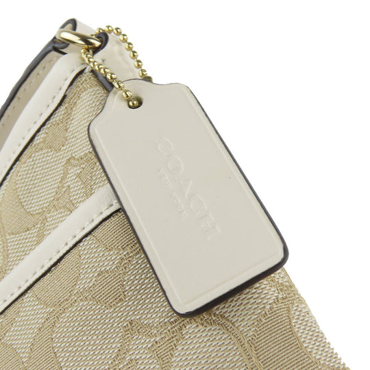 COACH Shoulder Bag F29960 Canvas, Leather Ivory Women Used Authentic