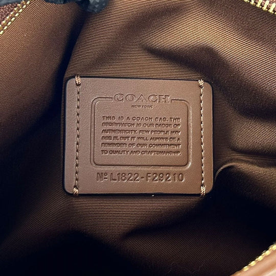 COACH Shoulder Bag F29210 PVC, Leather mocha Women Used Authentic