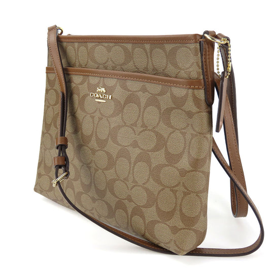 COACH Shoulder Bag F29210 PVC, Leather mocha Women Used Authentic