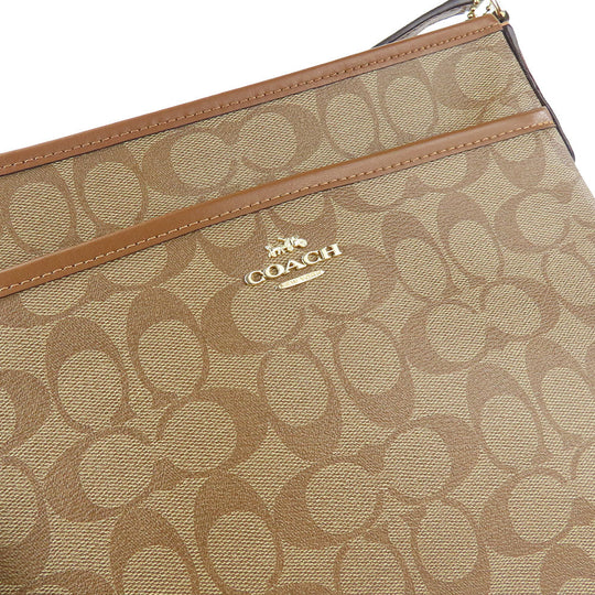 COACH Shoulder Bag F29210 PVC, Leather mocha Women Used Authentic