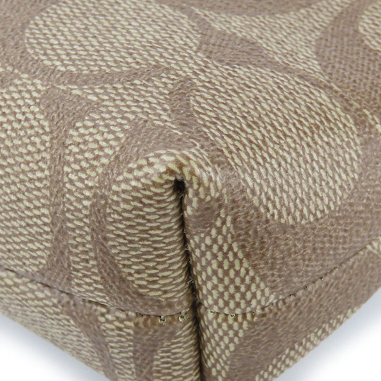 COACH Shoulder Bag F29210 PVC, Leather mocha Women Used Authentic