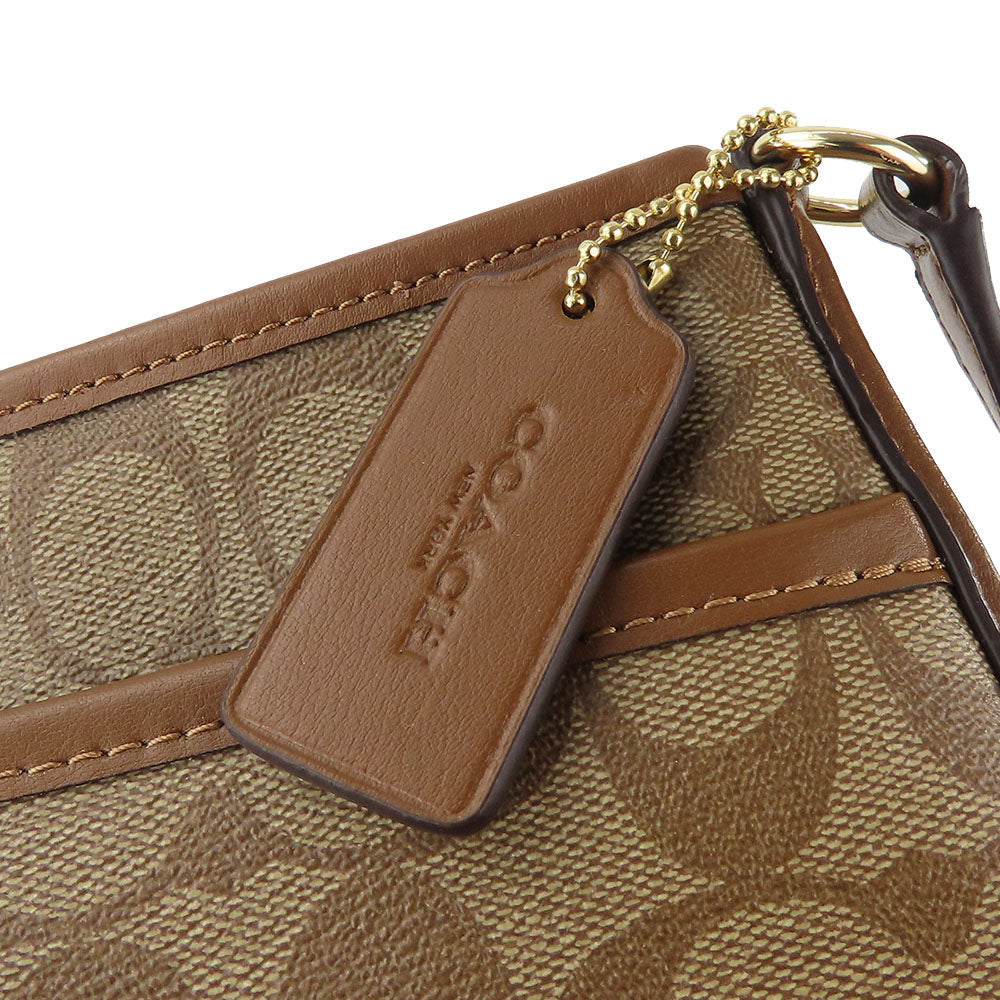 COACH Shoulder Bag F29210 PVC, Leather mocha Women Used Authentic