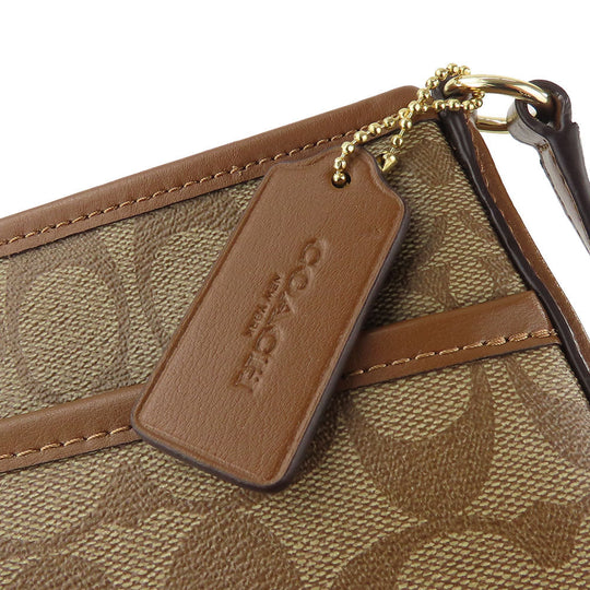 COACH Shoulder Bag F29210 PVC, Leather mocha Women Used Authentic