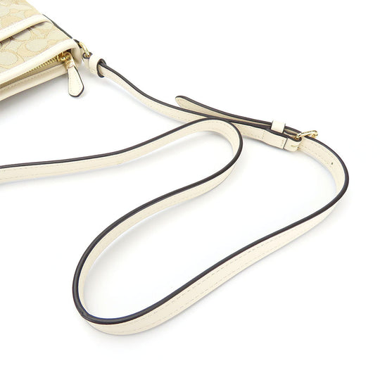 COACH Shoulder Bag F29960 Canvas, Leather Ivory Women Used Authentic