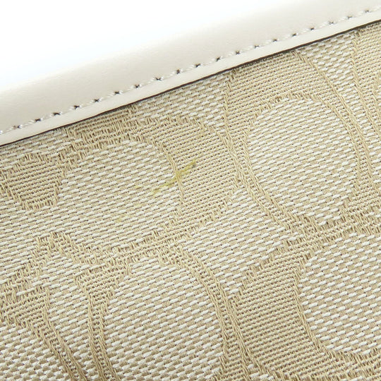 COACH Shoulder Bag F29960 Canvas, Leather Ivory Women Used Authentic