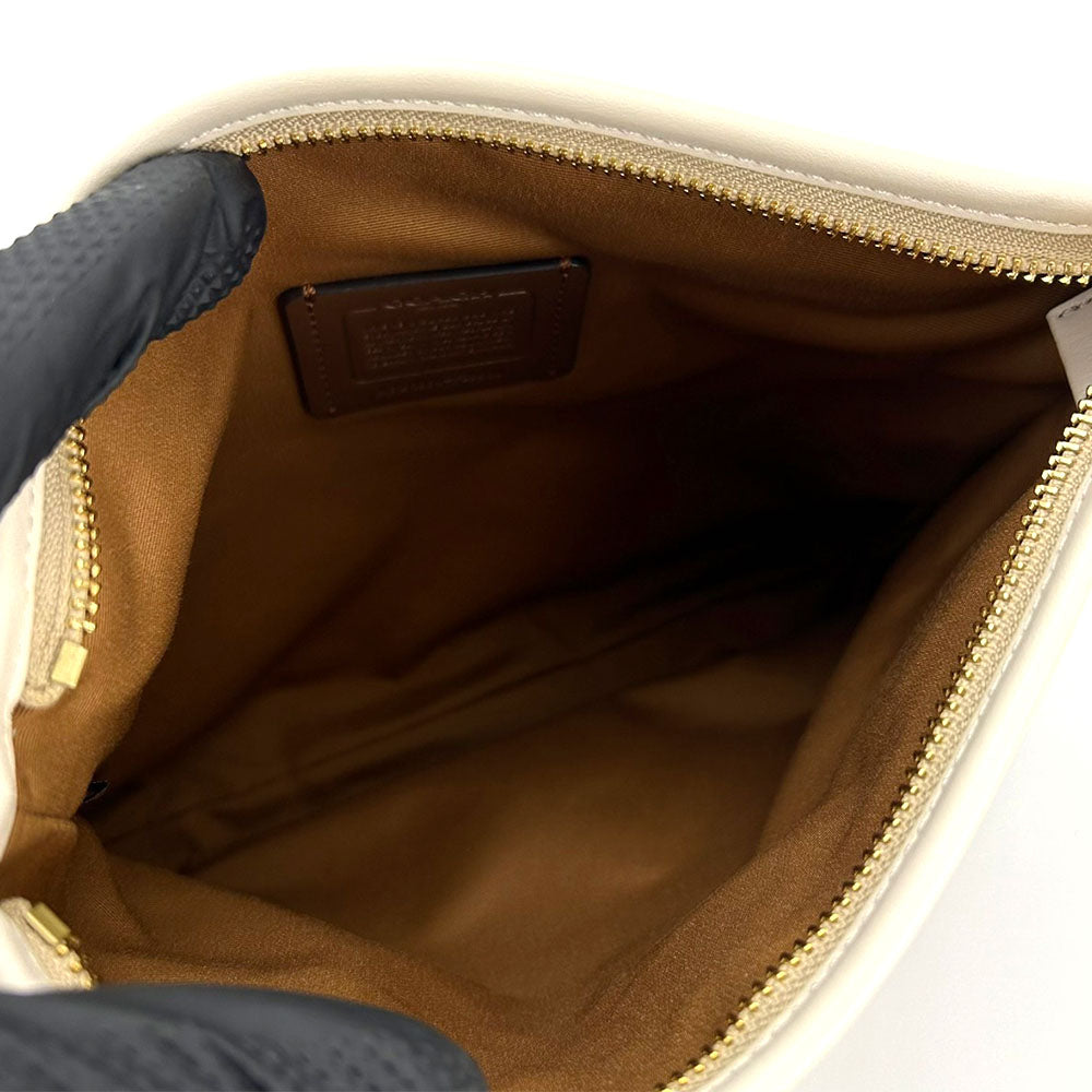 COACH Shoulder Bag F29960 Canvas, Leather Ivory Women Used Authentic