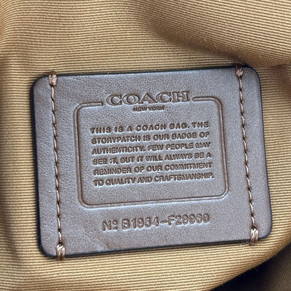 COACH Shoulder Bag F29960 Canvas, Leather Ivory Women Used Authentic