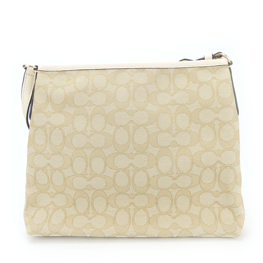 COACH Shoulder Bag F29960 Canvas, Leather Ivory Women Used Authentic