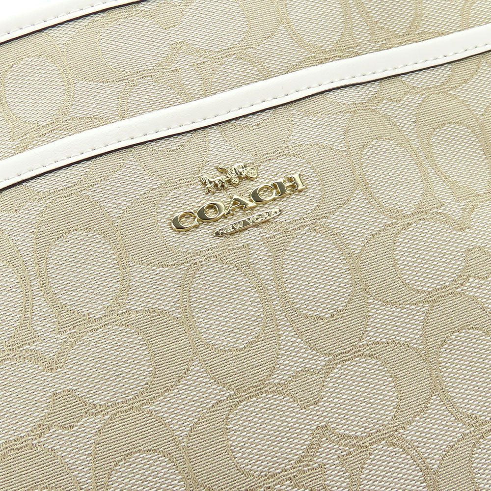 COACH Shoulder Bag F29960 Canvas, Leather Ivory Women Used Authentic