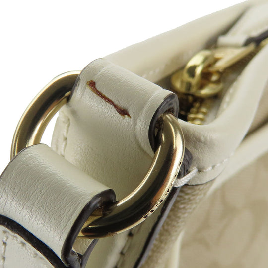 COACH Shoulder Bag F29210 PVC, Leather white Women Used Authentic