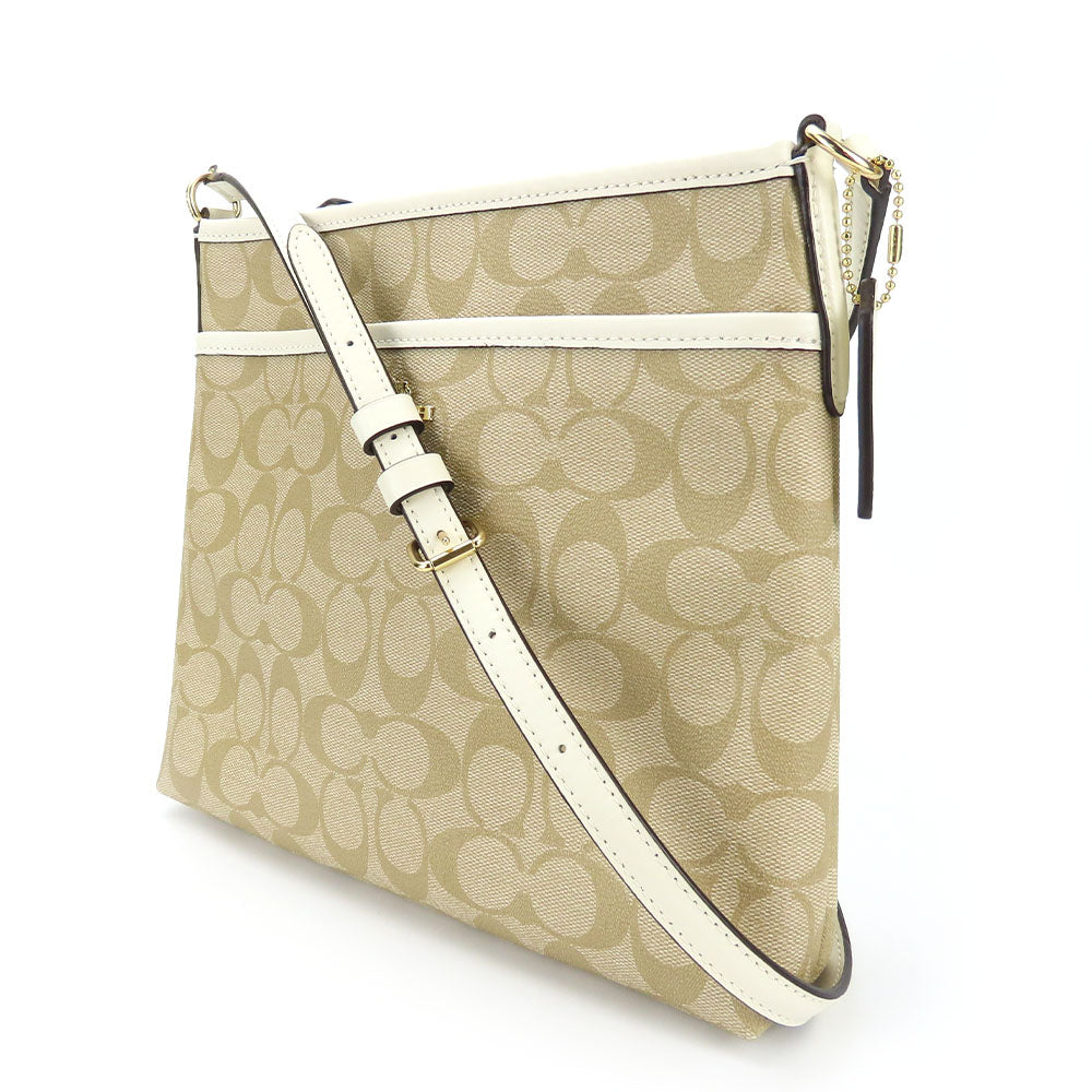 COACH Shoulder Bag F29210 PVC, Leather white Women Used Authentic