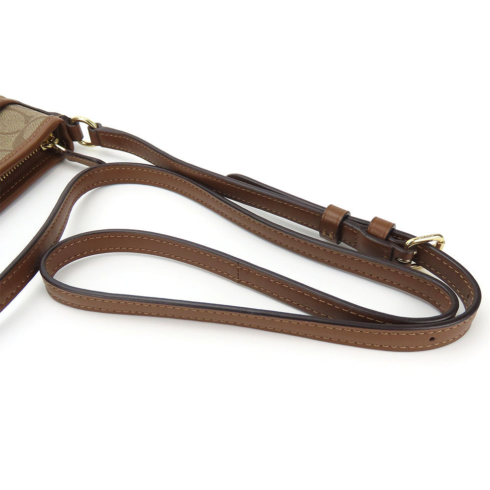 COACH Shoulder Bag F29210 PVC, Leather mocha Women Used Authentic