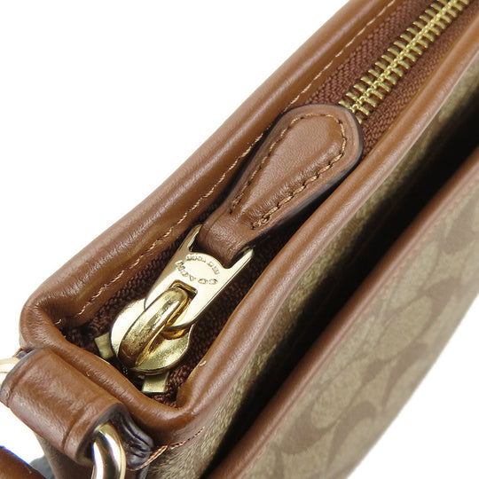 COACH Shoulder Bag F29210 PVC, Leather mocha Women Used Authentic