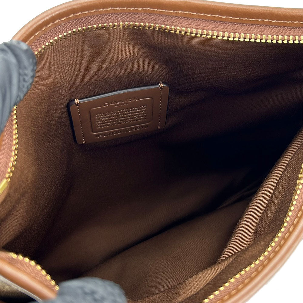 COACH Shoulder Bag F29210 PVC, Leather mocha Women Used Authentic