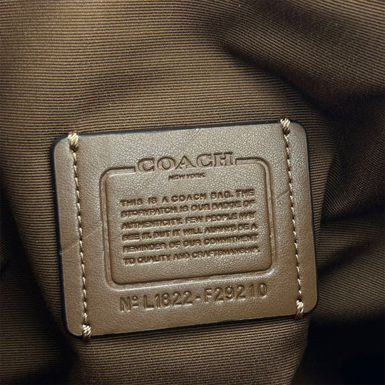 COACH Shoulder Bag F29210 PVC, Leather mocha Women Used Authentic