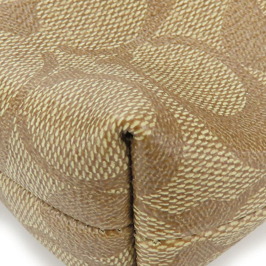 COACH Shoulder Bag F29210 PVC, Leather mocha Women Used Authentic