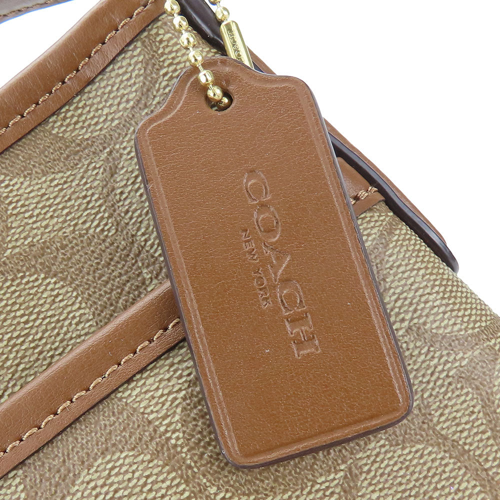 COACH Shoulder Bag F29210 PVC, Leather mocha Women Used Authentic