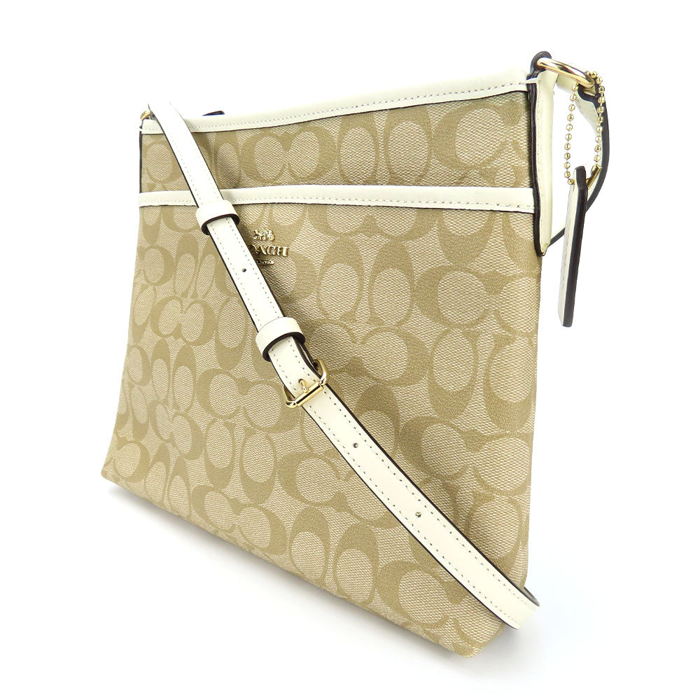 COACH Shoulder Bag F29210 PVC, Leather white Women Used Authentic