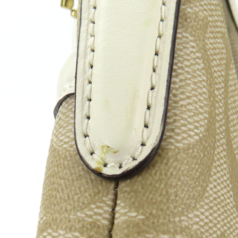 COACH Shoulder Bag F29210 PVC, Leather white Women Used Authentic