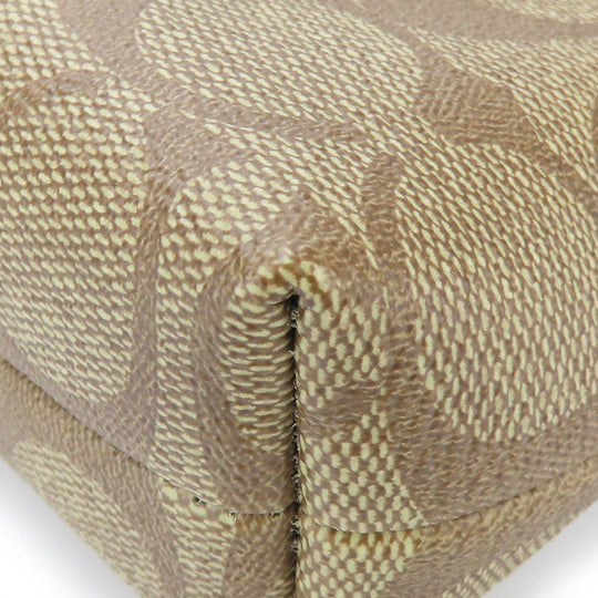 COACH Shoulder Bag F29210 PVC, Leather Brown Signature Women Used Authentic