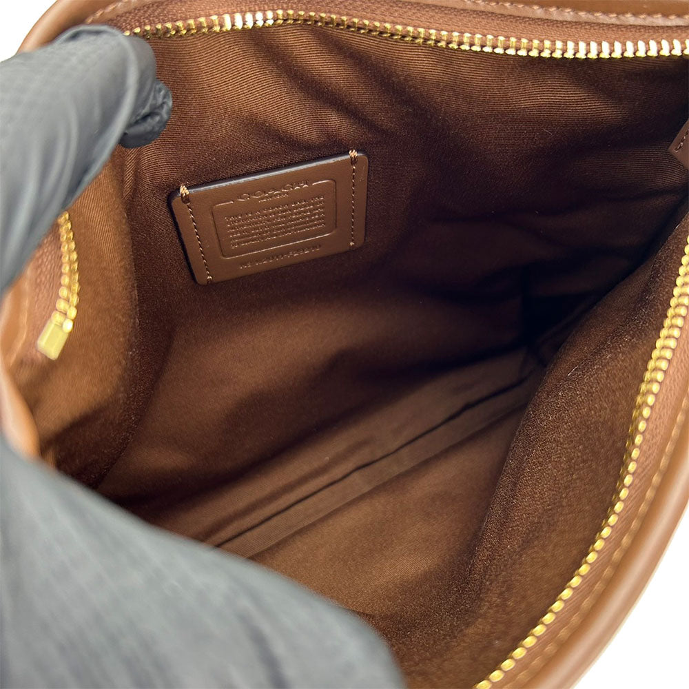 COACH Shoulder Bag F29210 PVC, Leather Brown Signature Women Used Authentic