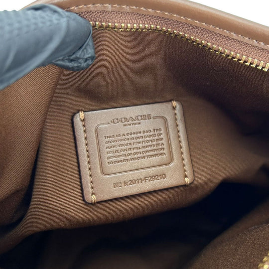 COACH Shoulder Bag F29210 PVC, Leather Brown Signature Women Used Authentic